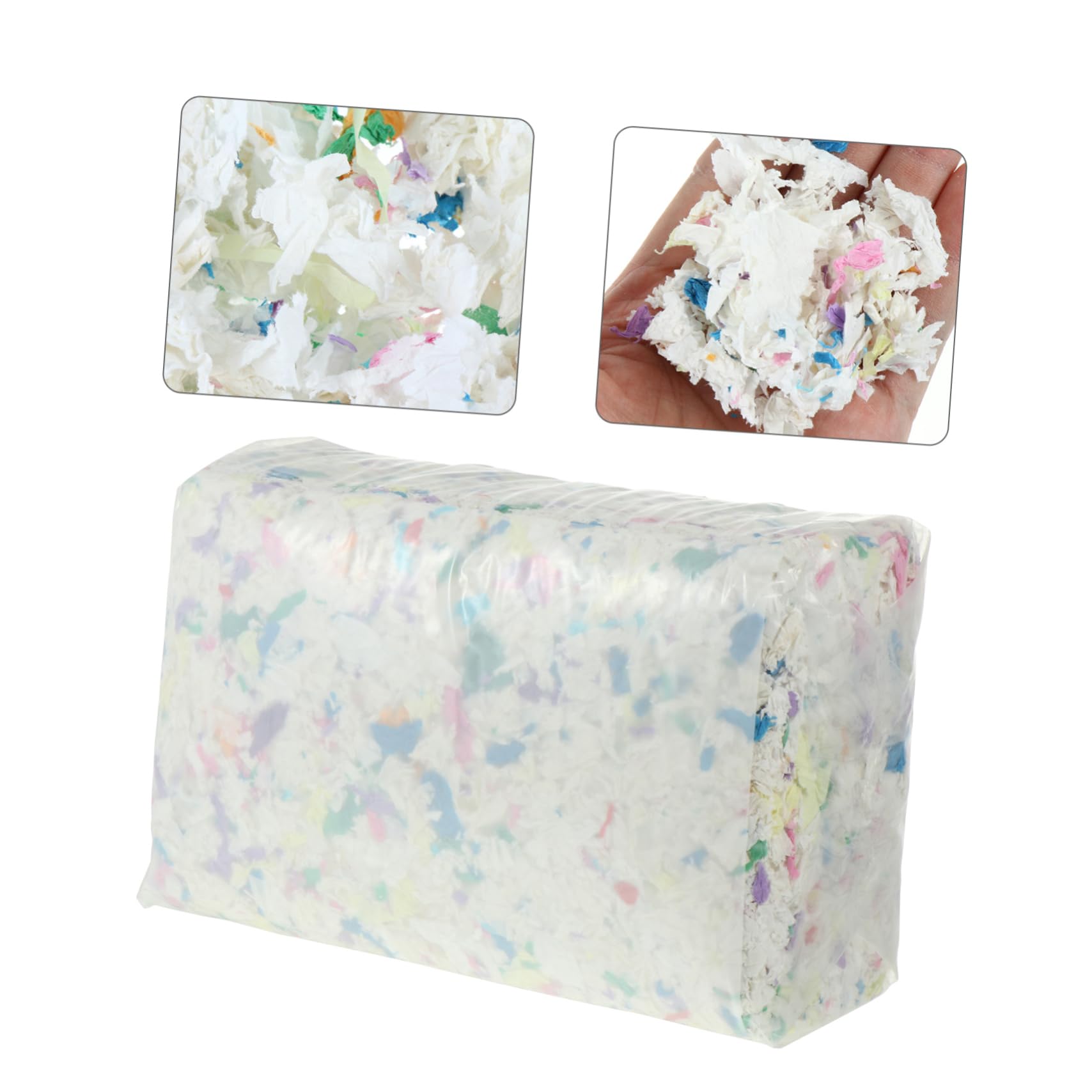 ibasenice Hamsterkäfig 1 Beutel Super Saugfähig Papier Einstreu 450g