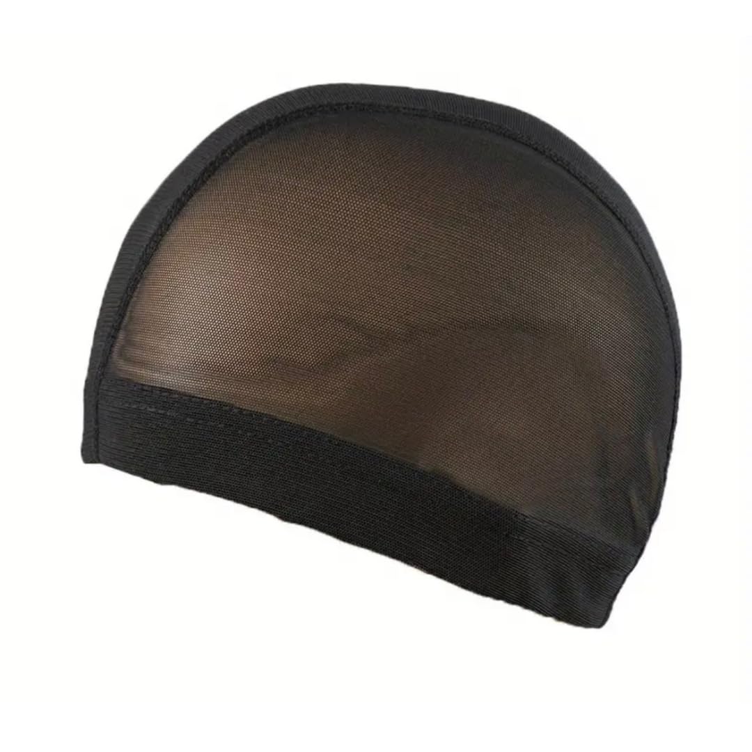 6 PEZZI Wig Caps Cappellino in maglia nera per realizzare parrucche pettinature estensibili con fascia elastica larga 6 pezzi/lotto