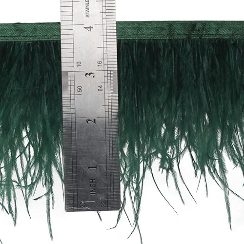 Miniatura 2 de Cinta para coser con flecos de plumas de avestruz para manualidades, ropa, accesorios de boda, vestido de novia latino, bricolaje, 2-5 yardas, 3-4