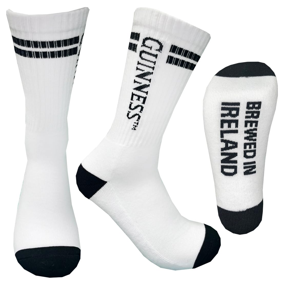 Traditional Craft Guinness - Men's White Sport Socks - G9393-4/7