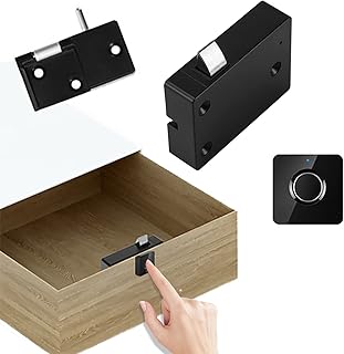 Fingerprint Drawer Lock, 0.5s Quick Unlock + 20 Fingerprints,Smart Biometric File Cabinet Lock, USB Rechargeable Fingerprint Drawer Lock,Home/Office Privacy Lock