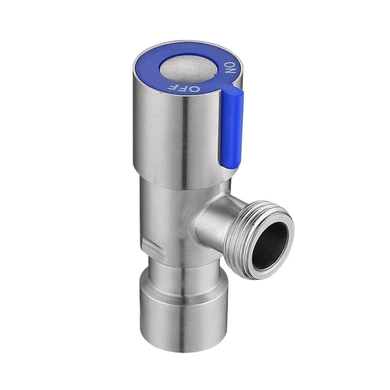 304 Stainless Steel G1/2 Female to 1/2 Male Angle Valve Water Stop Valve for Bathroom Kitchen Toilet Sink(Blue Angle Valve)