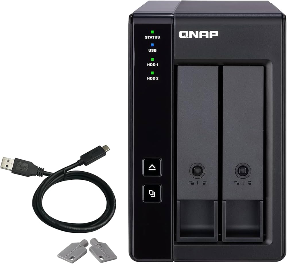 QNAP TR-002 2 Bay USB Type-C Direct Attached Storage (DAS) with