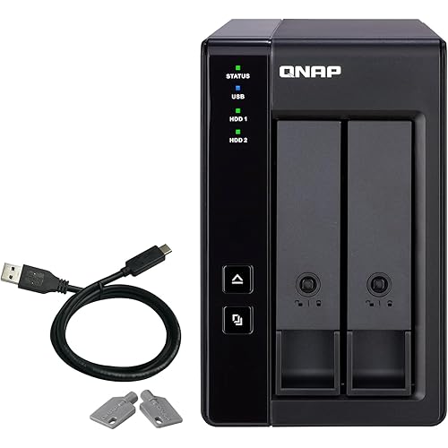 QNAP TR-002 2 Bay USB Type-C Direct Attached Storage (DAS) with Hardware RAID (Diskless) (TR-002-US)