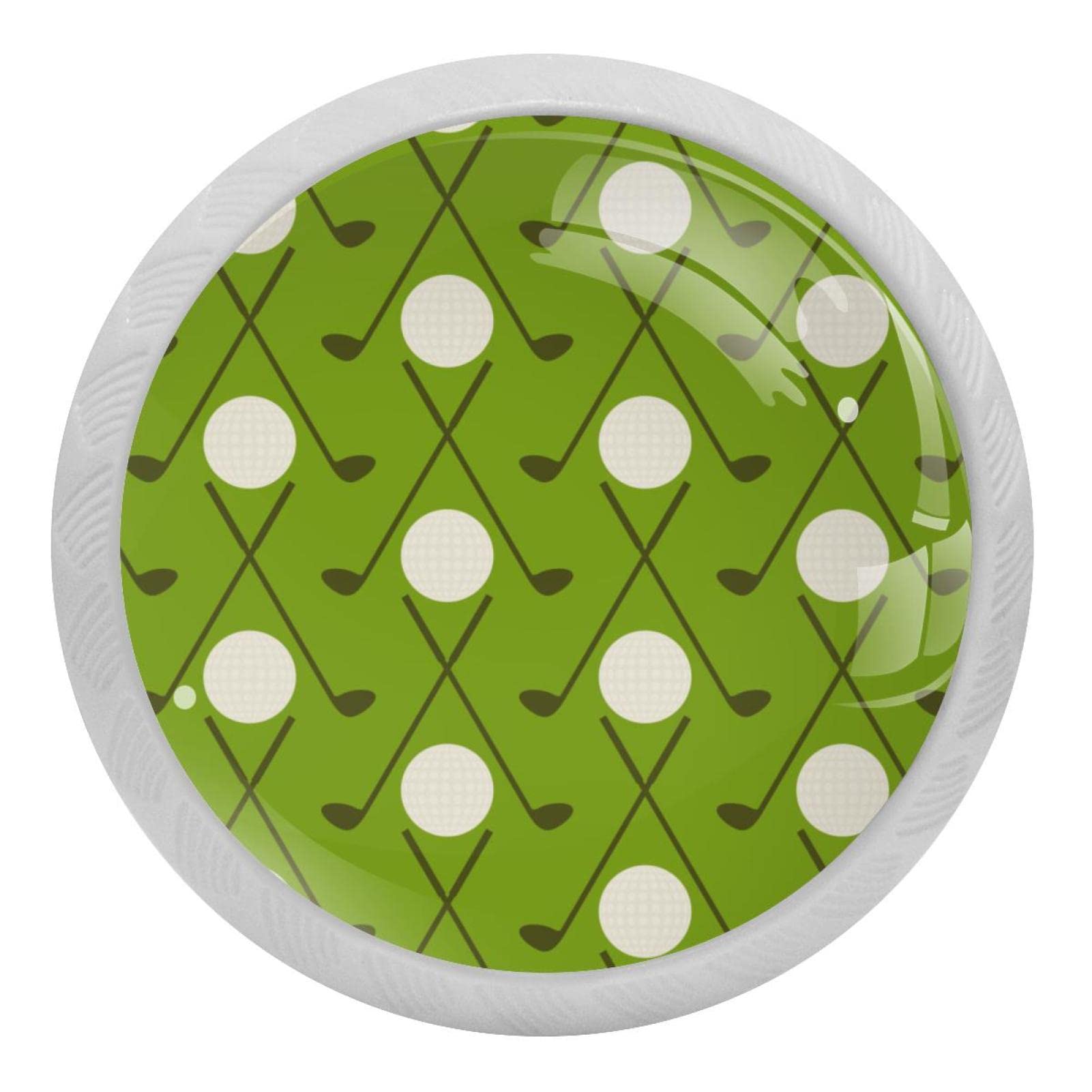 Boutons de placard de cuisine motif golf vintage retro pour tiroir commode de maison lot de 4