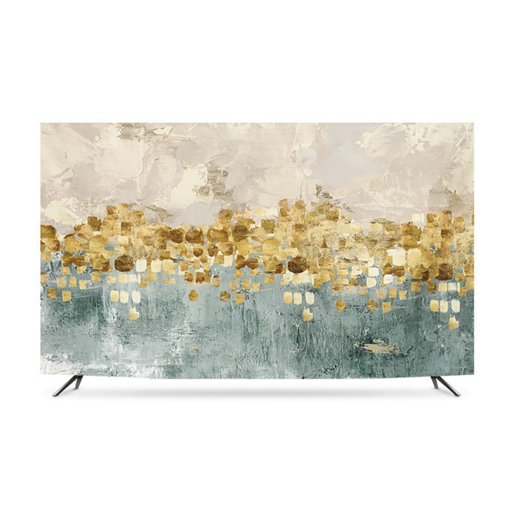 ABANO Golden Forest/Sunny Landscape Dust/TV Cover 32-86IN Sunblock TV Cloth/Computer Cover Desktop/Wall Hanging/Curved Screen/Cover, Bedroom/Home