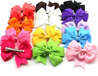 SECFOU 15 Grampos De Cabelo Para Bebês Grampos De Cabelo Infantis Grampos De Cabelo Para Meninas Arcos De Jacaré Laços De Cabelo Para Meninas Grampos De Cabelo De Jacaré Grampos De