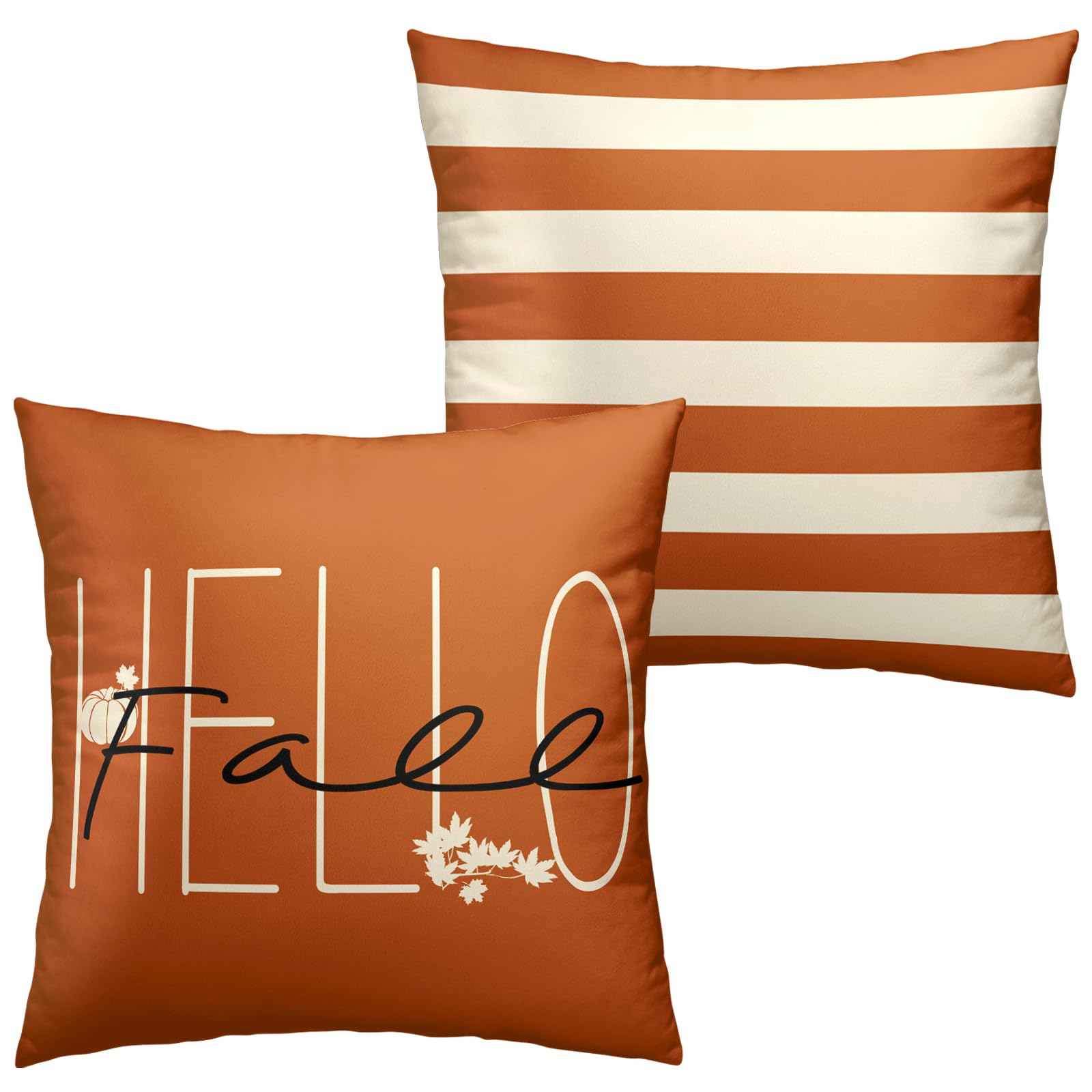 Photo 1 of *stock photo for reference*  Fall Pumpkin Throw Pillow Cover 18x18