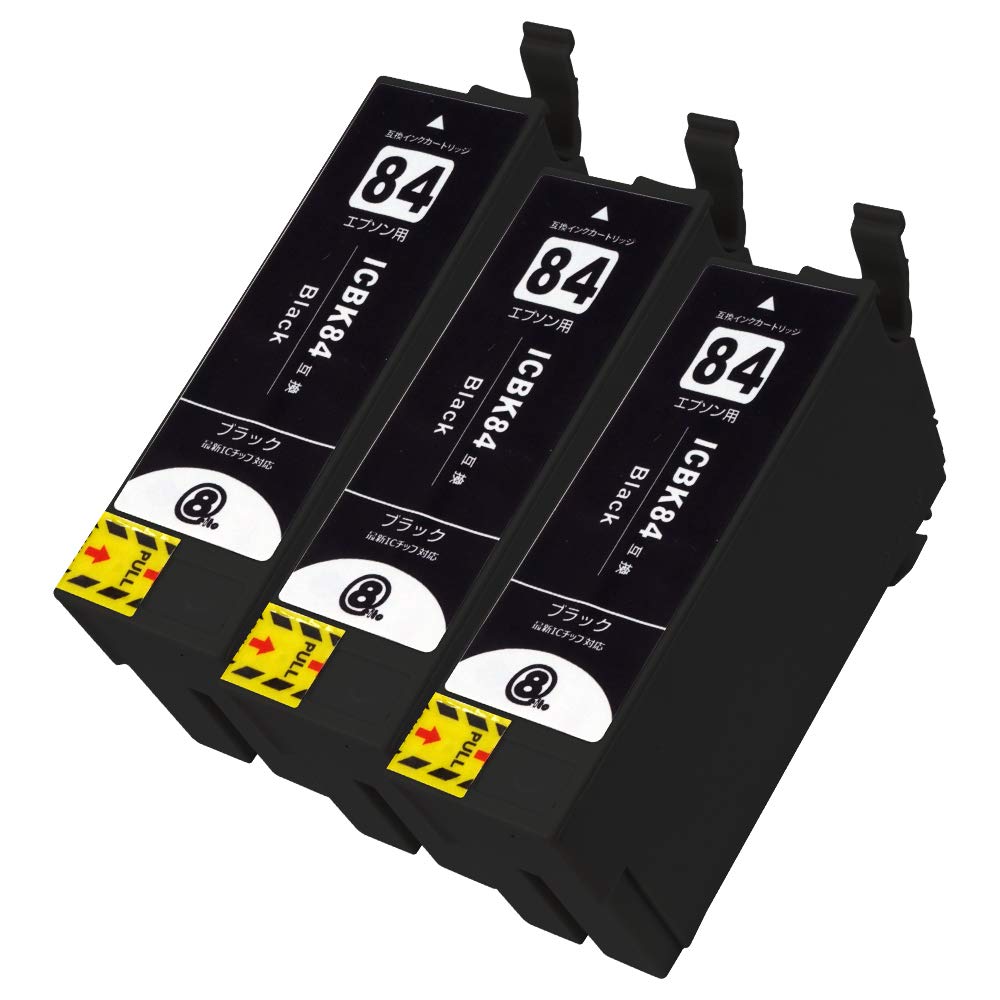 Amazon.co.jp: EPSON エプソン ICBK84 (PGBK/顔料ブラック)【3本セット