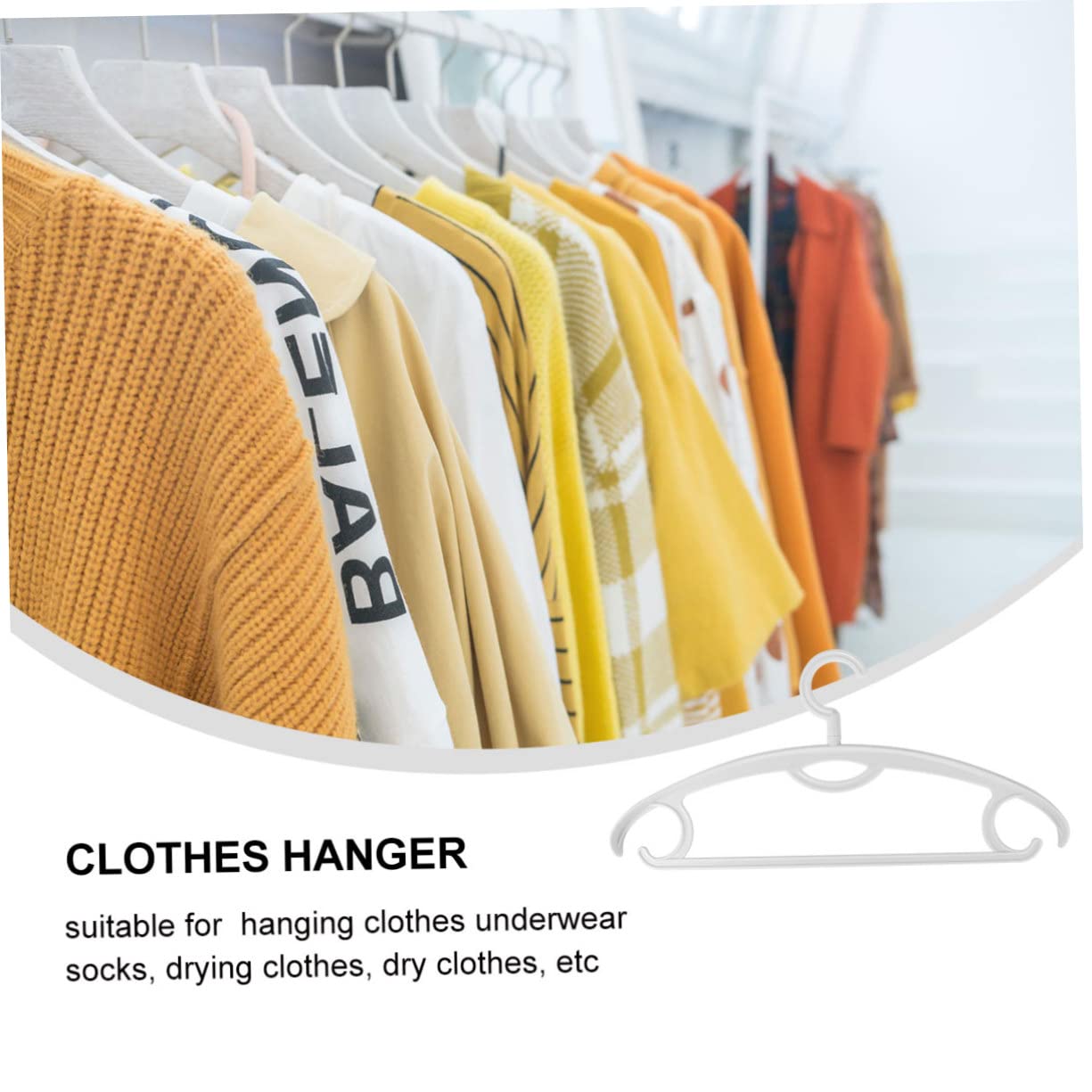 OFFSCH 10pcs Skidproof Clothes Hanger Plastic Non Slip Design Rotatable for Closet Bathroom Dorm and Bedroom Organization Grey Color