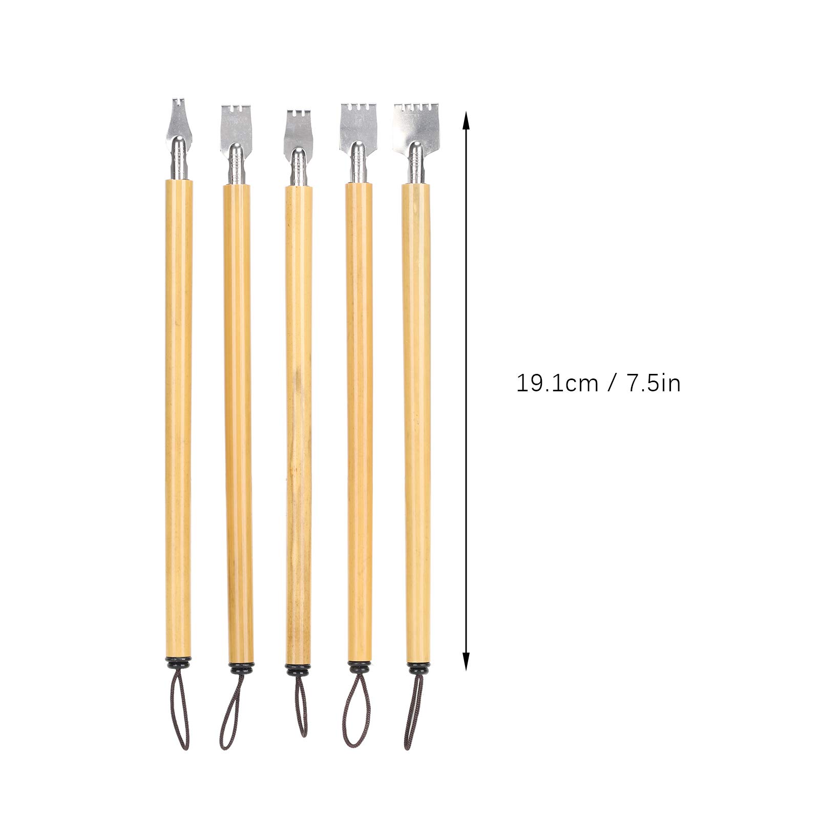 Penna per calligrafia, materiale di bambù naturale 5 pezzi di materiale scolastico Penna a immersione, kit di pittura per artisti(Parallel line pen nib set)