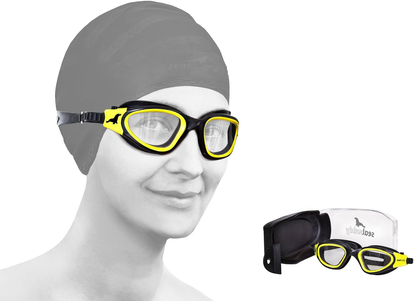SealBuddy PV10 Panoramic View Goggle Anti-fog and scratch resistant lens (Yellow, Clear)