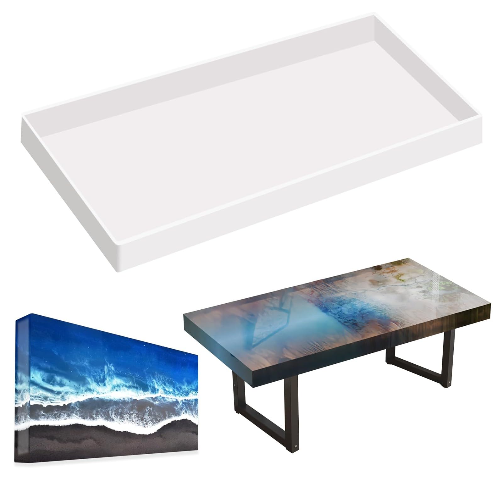 Limtula Multipurpose Silicone for Epoxy Resin Projects Table Making Set with 4 Metal Legs Silicone with Legs