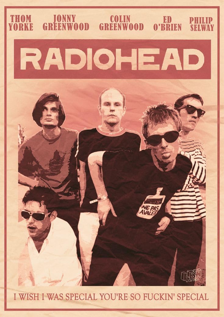 Music Artist Glossy A4 Self-Adhesive Poster | Unframed Music Wall Art | Premium Alternative Rock & Pop Culture Decor for Fans & Collectors – Radiohead (Classic)-image-39