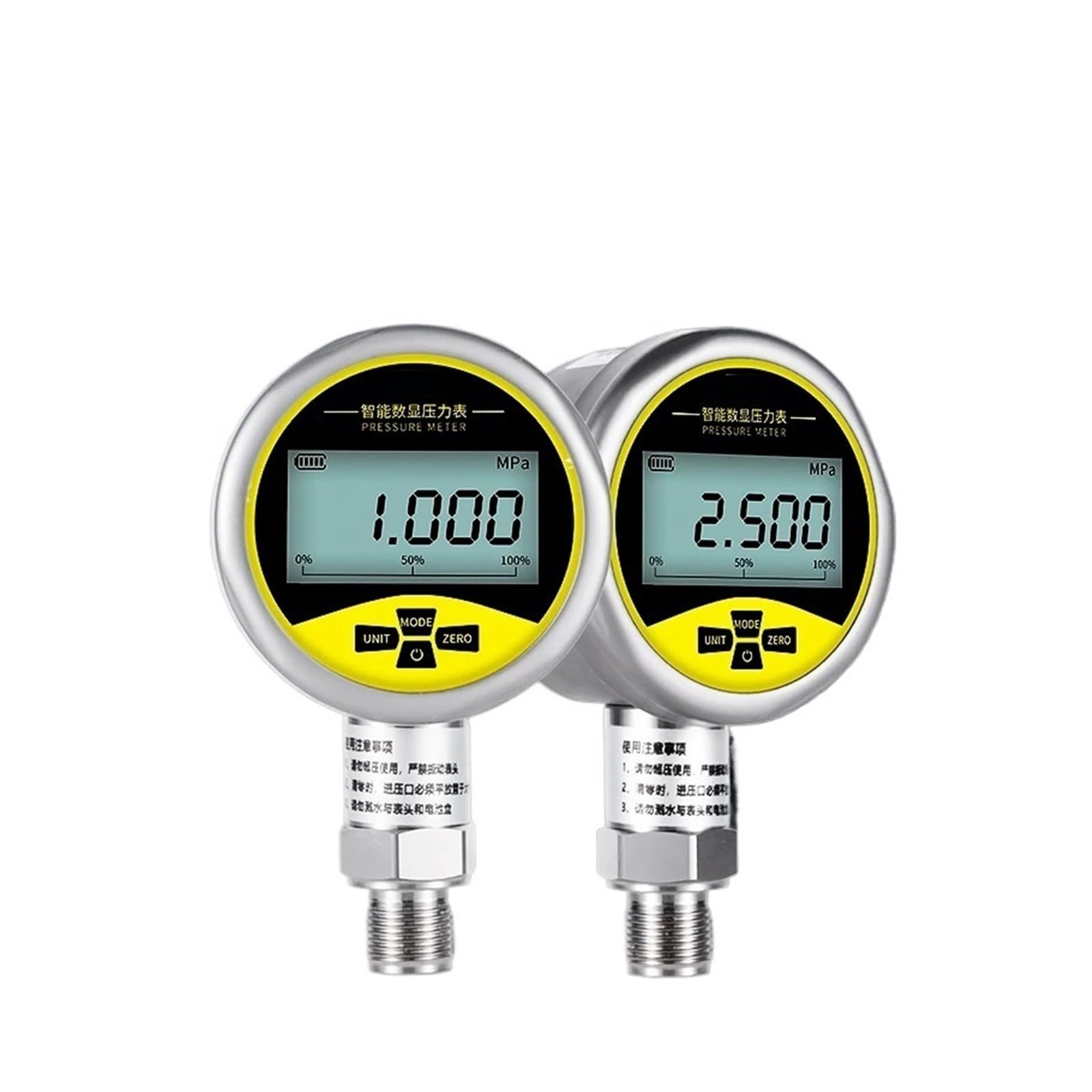 Manómetro digital, Medidor de presión 0,1bar/1bar/10bar, manómetro con pantalla LCD, 100kpa,1-0,06Mpa(0.2 80mm G1-4,0-10Bar)