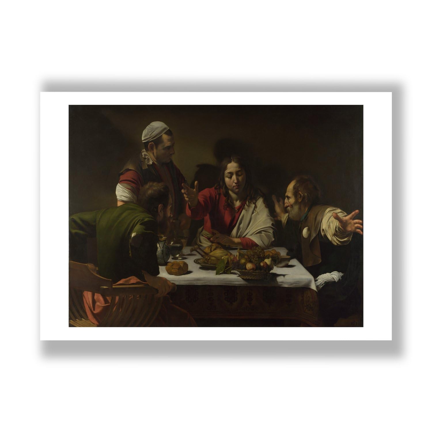 Impression d'art Caravaggio Souper à Emmaüs affiche medium Spiffing Prints satinée - 7