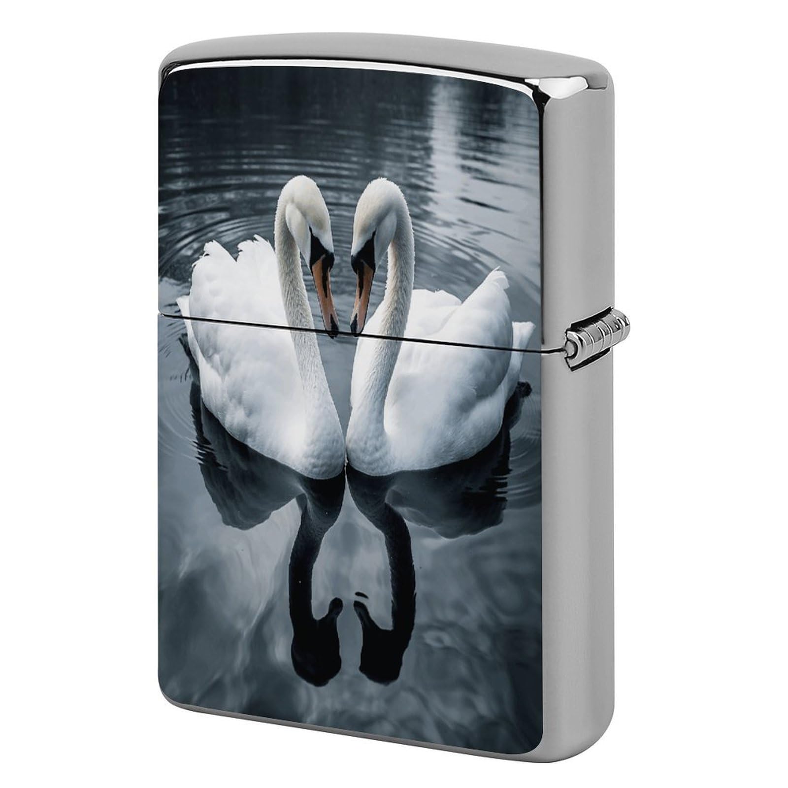 Fekiloot Style Geese On The River Lighter Case Cover Lighter Holder