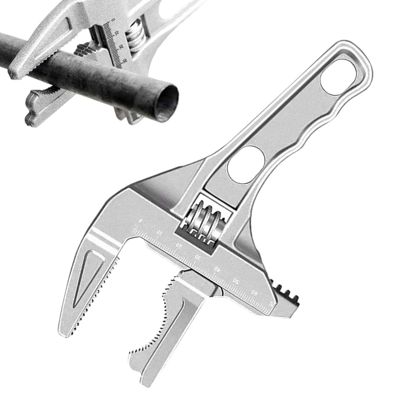 Llave Ajustable Con Bloqueo, Llave Inglesa Ajustable De Servicio Pesado 0.5-7 Cm, Herramientas Manuales Para Fontanería Basura Automóvil Bicicleta Frenos Eléctricos