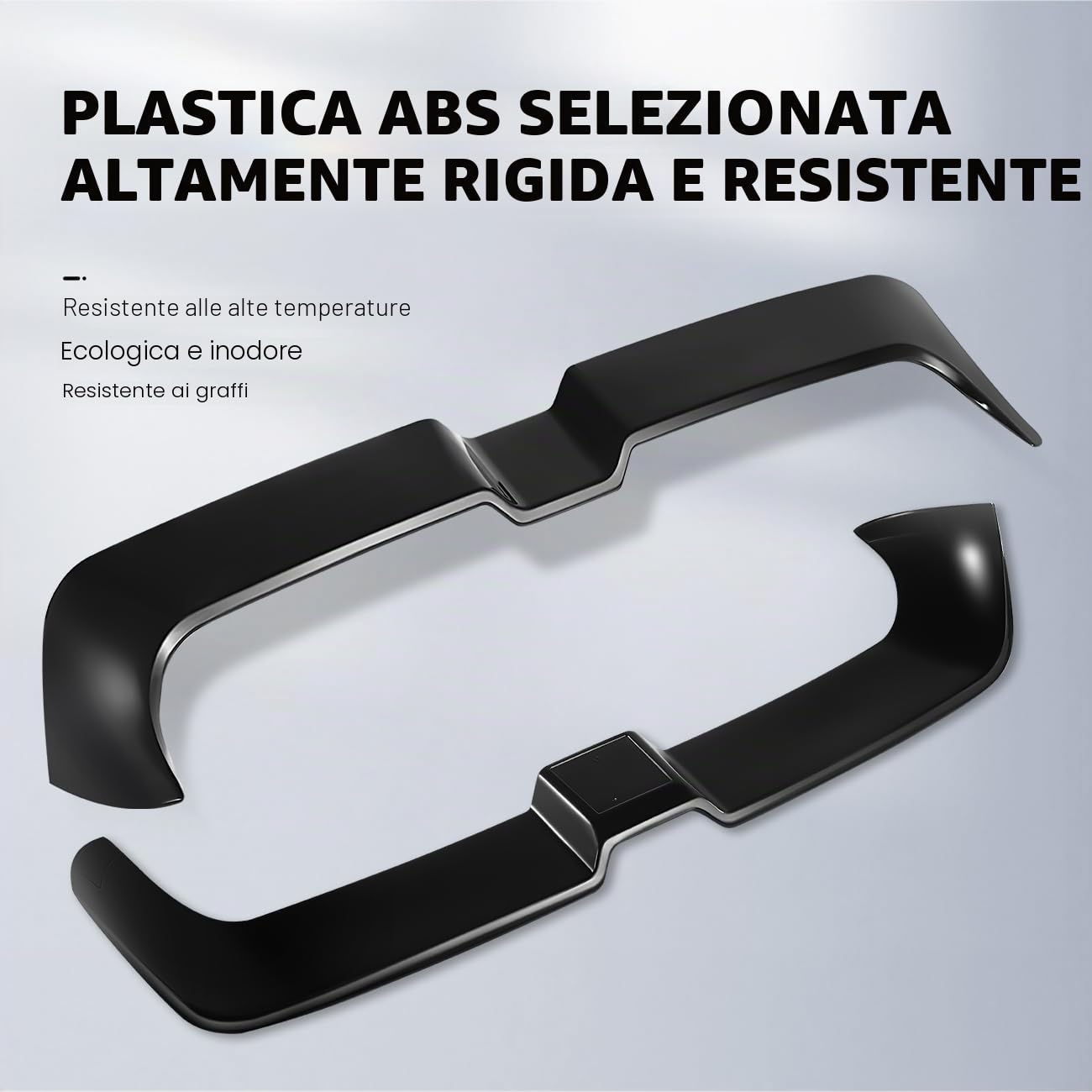 Alettone posteriore compatibile per Audi A3 S3 RS3 8V Sportback 5 porte 2013-2020 Lip Splitter per tetto posteriore Alettone per bagagliaio (nero lucido)