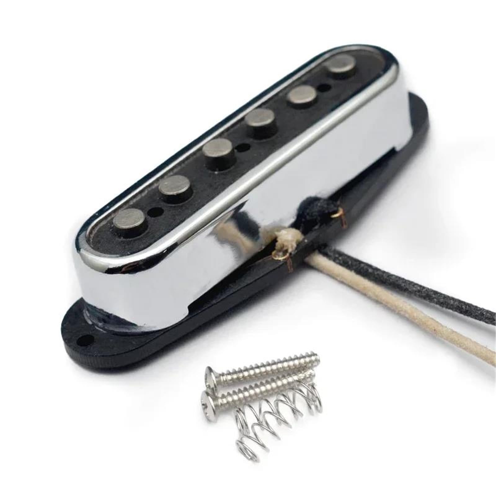 Miłośnicy Muzyki Przetworniki Do Gitary Elektryczn Przetwornik Do Gitary Elektrycznej Alnico-ST Style Z Otwartą Mosiężną Osłoną Fibre Bobbin 3 Gitara W Stylu Schodkowym Chromowana(Bridge 1pc)