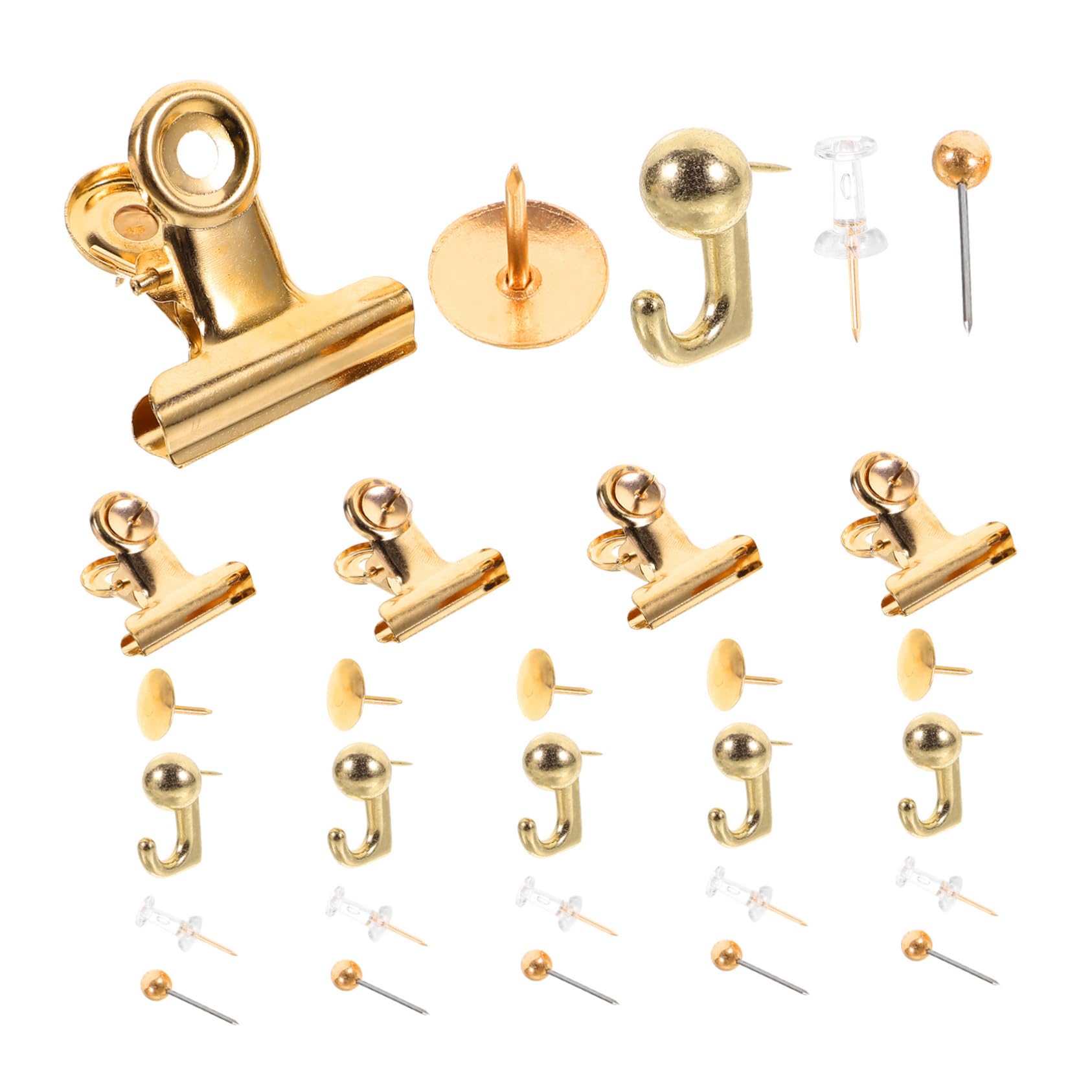 EXCEART 5ensembles Épingles Doré Pour Tableau Punaises Décoratives Pour Carte Accessoires De Bureau Épingles à Bulletin De Lieu