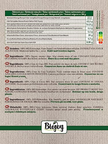 Biojoy BIO-Kokoschips getrocknet (1 kg), ungesüßt und ungeröstet