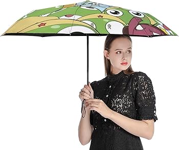 Amazon.co.jp: ケロロ軍曹 自動開閉傘 折りたたみ傘 三つ折り自動傘 UV