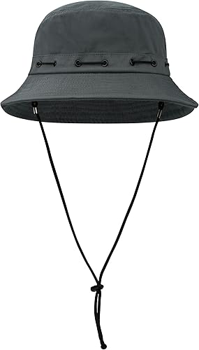 Miniatura 6 de UPF 50+ Boonie - Sombrero de algodón de ala ancha para senderismo, protección solar, safari, playa, sombreros con correa para la barbilla