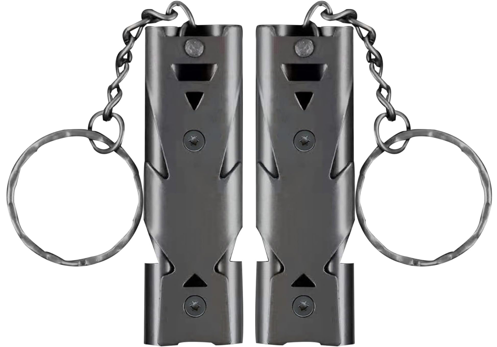 Store2508 Whistle Emergency, Safety Survival Whistle with Lanyard Keychain, High Pitch Double Tubes Coyote Whistle for Hiking Camping Hunting Boating Rescue Signal Whistle (Black 2 Pcs)-image-20