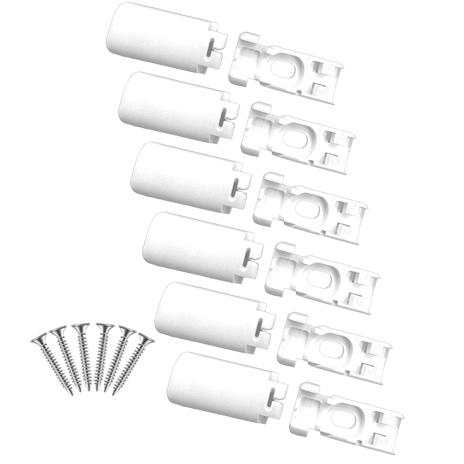 Tsophreniq 6Pcs Pleated Blind Clamping Brackets Clamping Shoes with Fixing Screws Easy Installation for Enhances Window Dressings Curtain Accessories