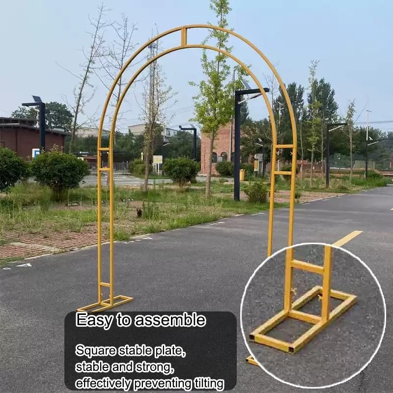 Duży metalowy łuk ślubny z podstawą, wszechstronny stojak na balony, zestaw okrągłej ramy, tło do ogrodu i na podwórko, wesela, przyjęcia i wydarzenia.