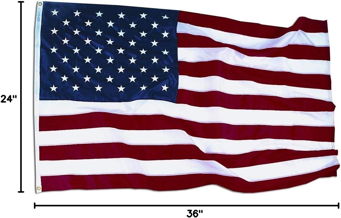 Annin NYL-Glo Nylon Outdoor U.S Flag (2 x 3-Feet Sewn)