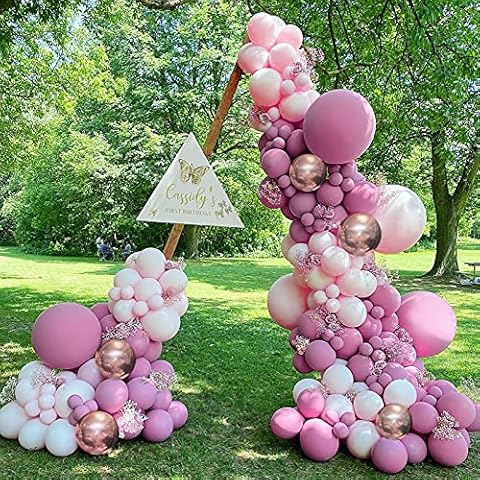 Balloon Arch Kit Birthday Party Decoration Gas 97 Maca Pink Rose Red Balloon Metal Gold Latex Balloon Girl Baby Shower Wedding Bachelor Party Cover