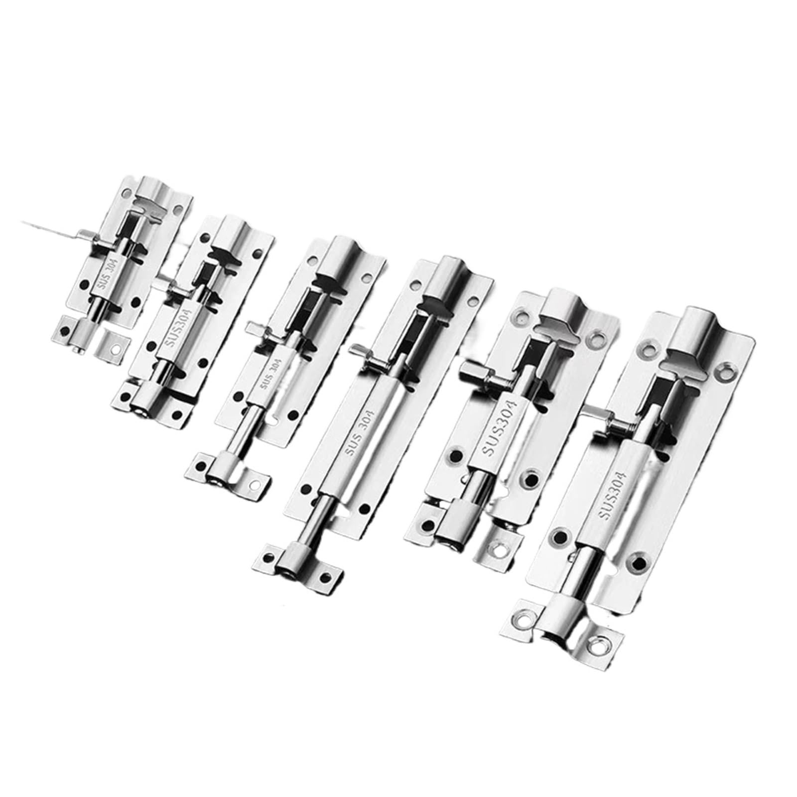 Verrou robuste pour clôture en bois et loquet de portail réglable en inox lot de 6