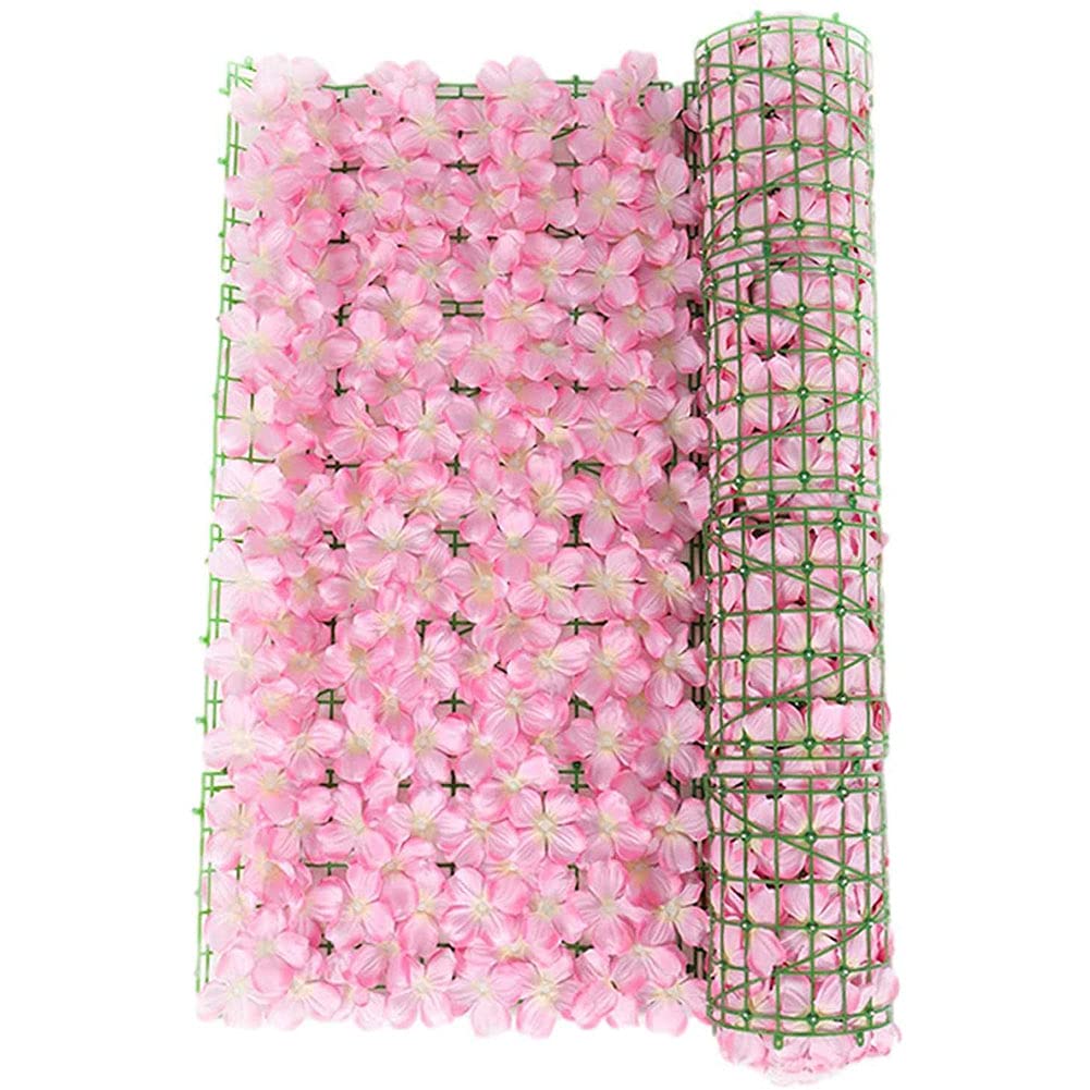 Expanding Artificial Fence Screening with Flowers,Artificial Ivy Fence Screening,Artificial Flower Fence Trellis Fence Panels Garden Wall Privacy Fence Adornment for Wedding Yard Pink 50x300CM-image-49