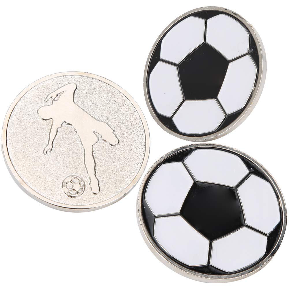 gernie 3Pcs Portable Soccer Referee Flip Anti Hard Alloy Football Judge Toss with Case for Matches Training