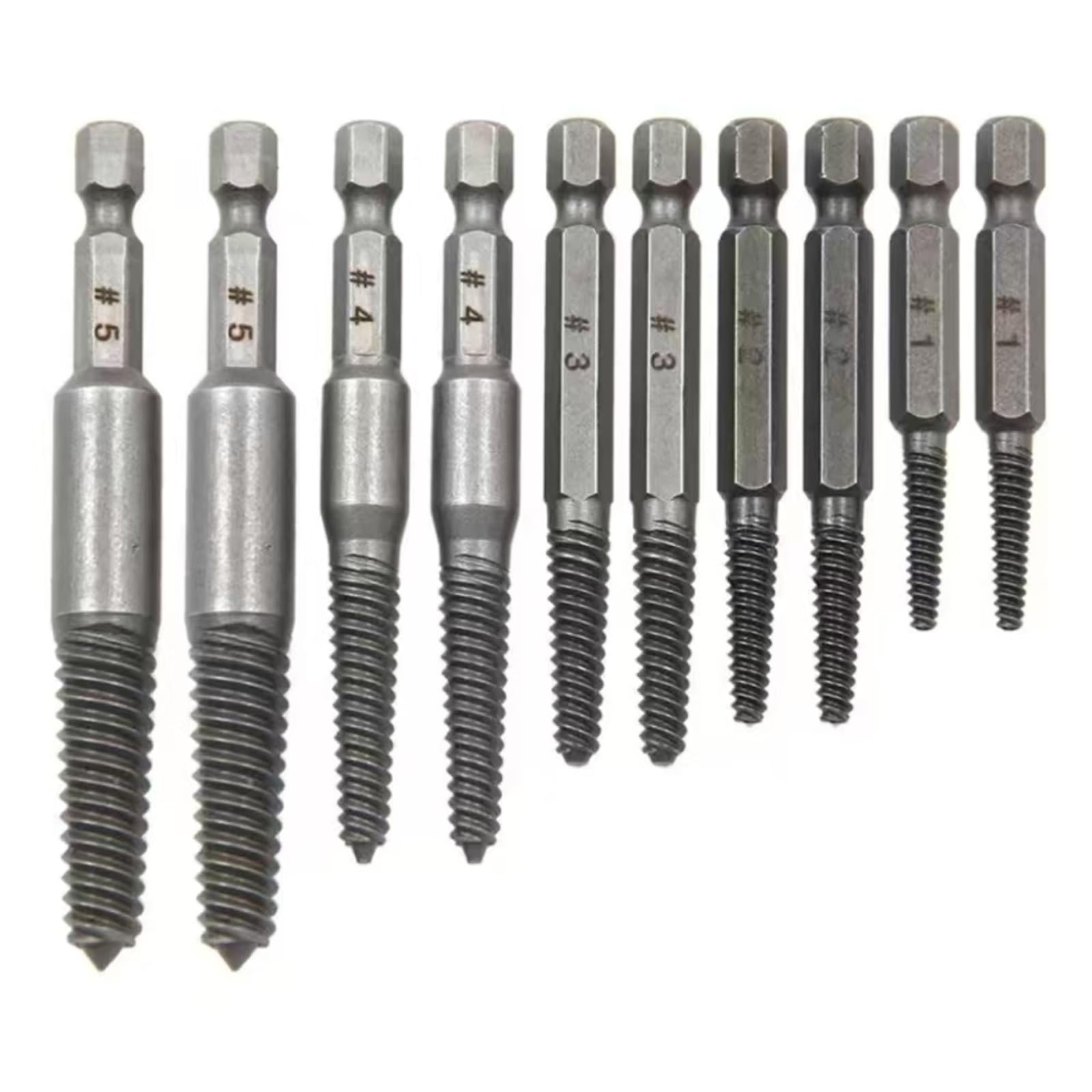 Irfhdcx Set A Drill Bit Extension 6/10Pcs Hexagonal Shank Broken Head Screw Extractor Screwdriver For Taking Out Electric Drill Tool Set(Set A)
