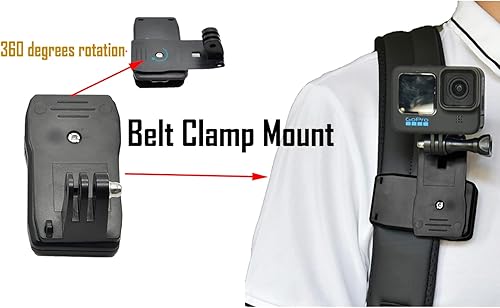 Miniatura 7 de Fotoleey Kit de accesorios para Insta360 X4, X3 Selfie Stick Arnés de montaje en el pecho Chesty Vest Correa de montaje en la cabeza compatible con