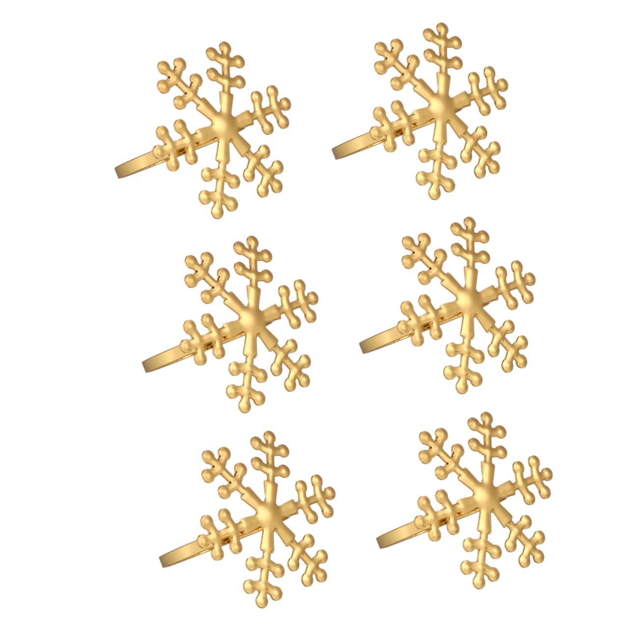 OUNONA 18stücke Kreative Weihnachts-Schneeflocken Design Serviettenringe Für Festlichkeiten Und Elegante Tischdekoration