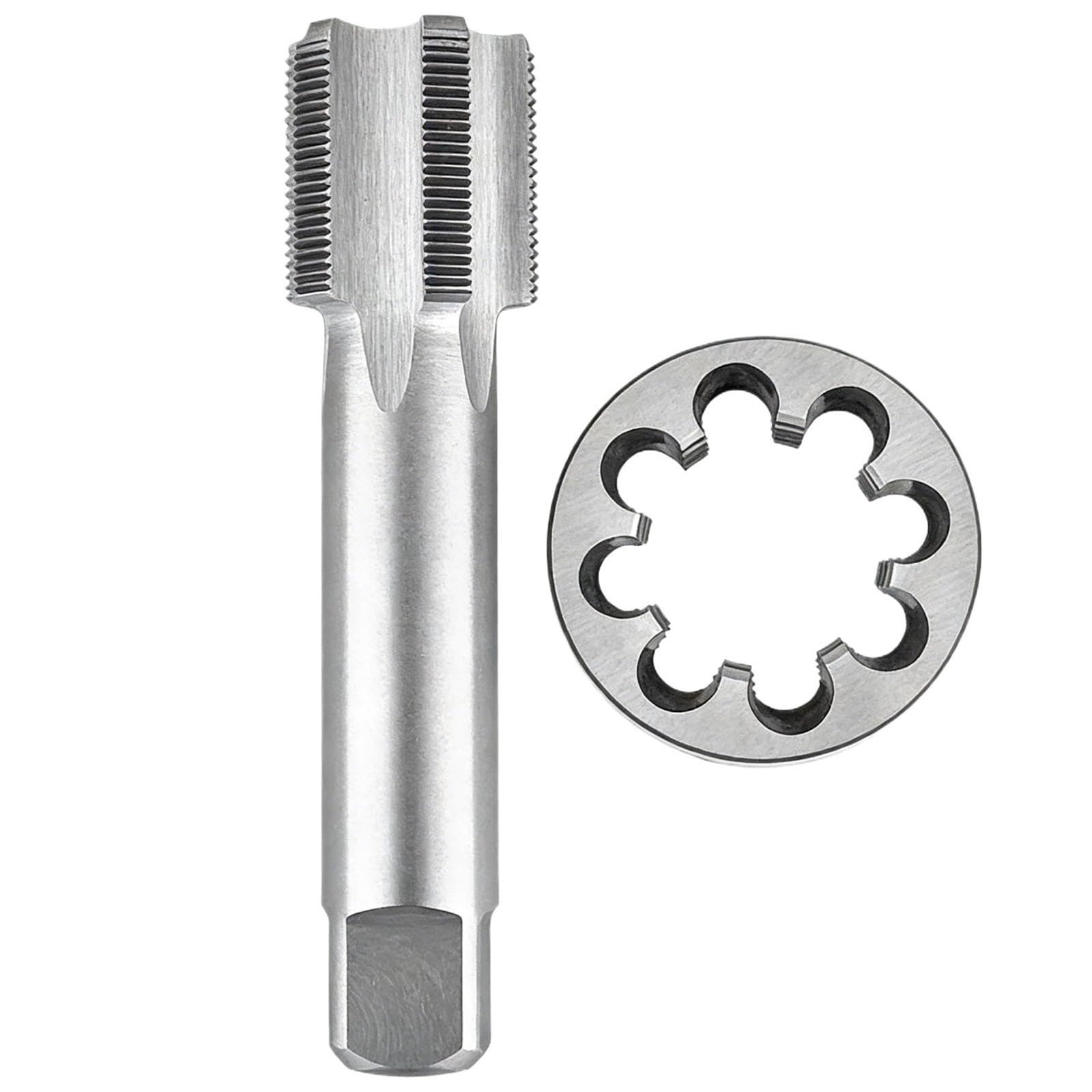 M70 máquina de flauta recta de acero de alta velocidad, grifo de rosca y troquel redondo, mano derecha, herramienta de roscado de reparación de metales de paso de 1,5-3mm(M70x1.5)