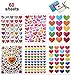 Produktbild Dream Loom Herz Aufkleber, 60 Blatt Herzen Liebe Aufkleber Deko Sticker für Scrapbooking, Valentinstag, Hochzeit (Bunt)