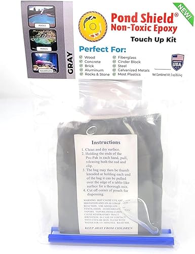Pond Armor SKU-Gray-TU - Kit de retoque para estanque revestimiento epoxi no tóxico