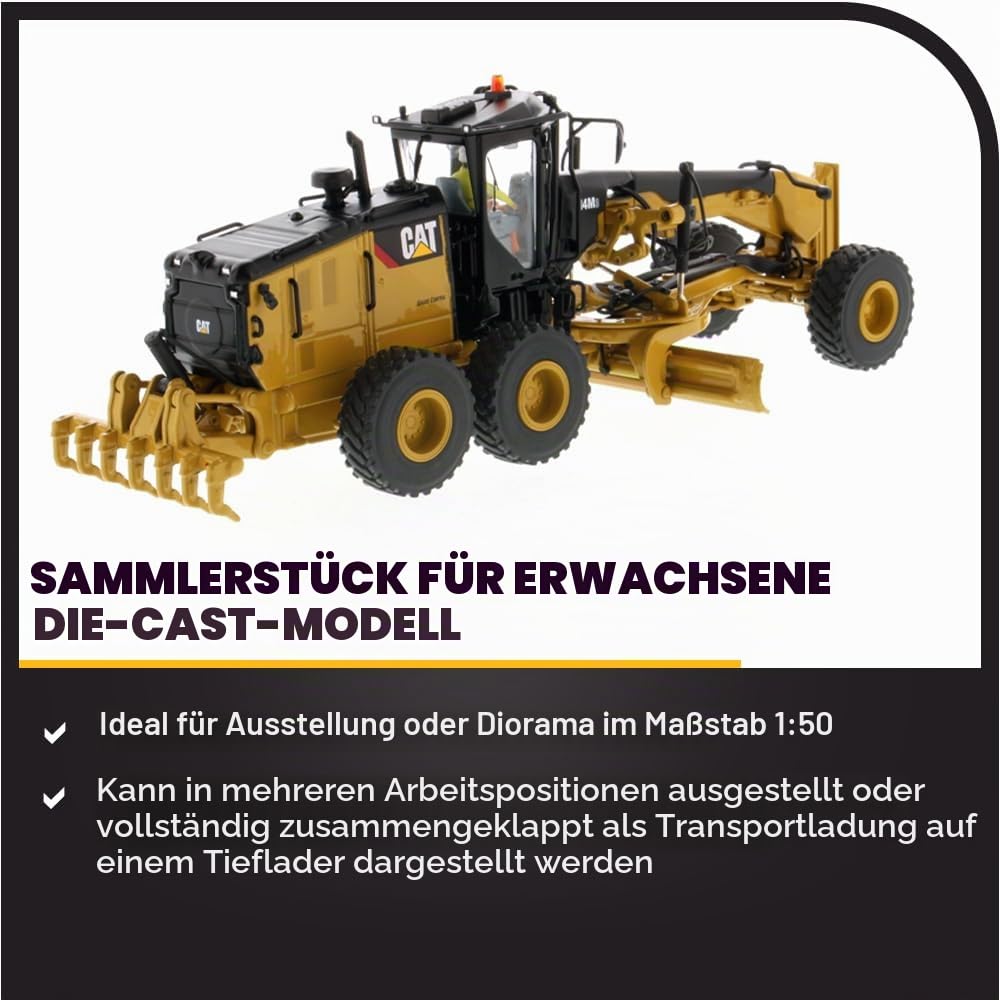 Diecast Masters 1:50 Scale Model Cat 14M3 Motor Grader, 85545