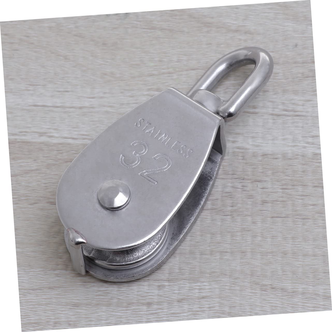 CANIGHT 32mm Stainless Steel Pulley for Winch 304 Steel Single Sheave 95mm Tall 250kg Max Load Marine Grade