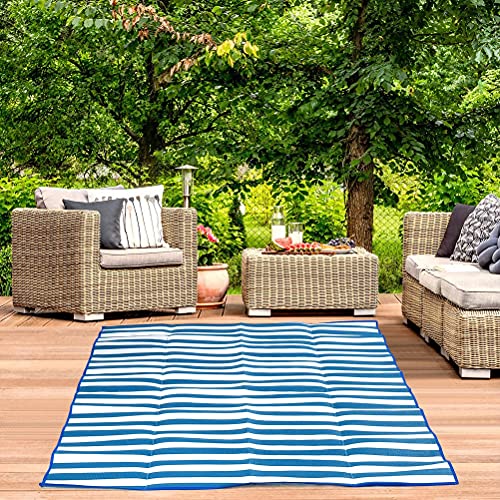 Monlity Reversible Mats - Plastic Straw Rug, Area Rug, Large Floor Mat and Rug for Outdoors, RV, Patio, Backyard, Deck, Picnic, Beach, Trailer, Camping (5' x 6.5') - Image 5