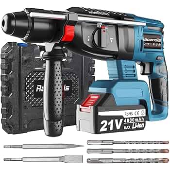 ハンマドリル コードレスハンマードリル 18V 6000mAh大容量電池 Amazon | ハンマドリル コードレスハンマードリル 18V 6000mAh大