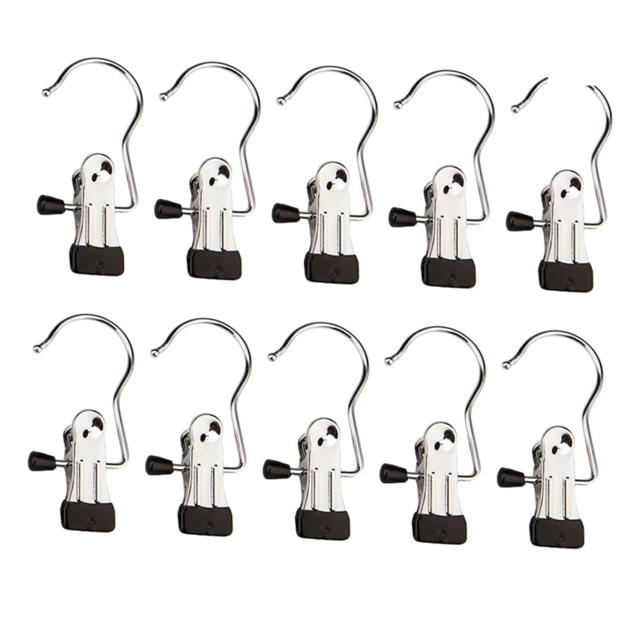 VILLFUL 10pcs Metal Hanger Hook Coat Hangers Clip Snap Hook Hanger Accessories Clothes Hanger Hook