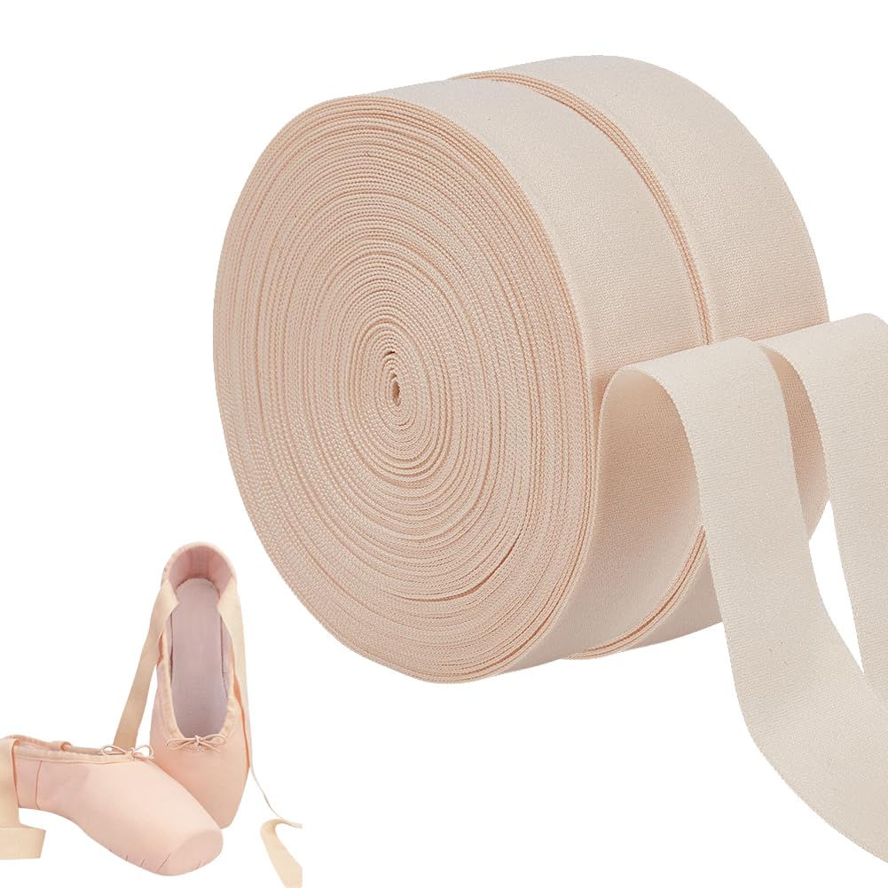OLYCRAFT 20 m Ballet elástico Punta zapato 22 mm Satén Stretch Cinta Rodillo