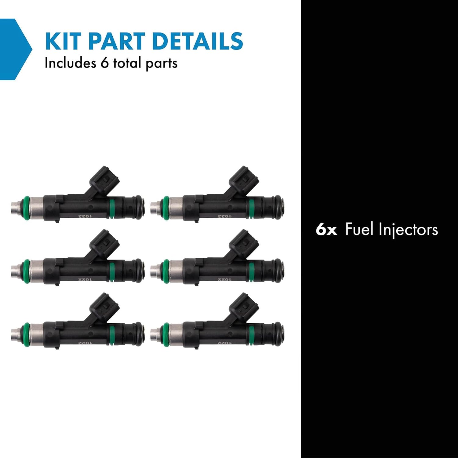 TRQ Fuel Injector Set Compatible with 2008-2010 Chrysler Town Country Dodge Grand Caravan 2007-2011 Jeep Wrangler 2009-2010 Volkswagen Routan