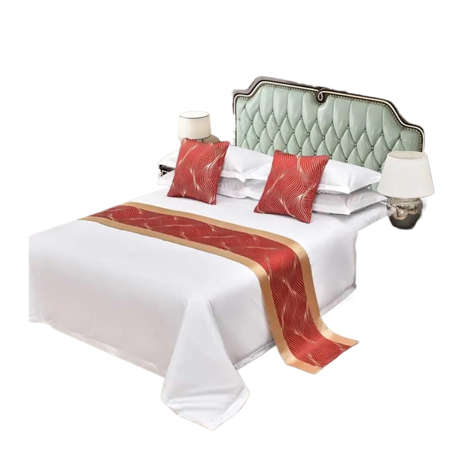 SHENJMAI Bed Runner Bed Table Runner Flag Hotel Cupboard Bedding Decor for Home Parlor Wedding Room(U,50x240cm)